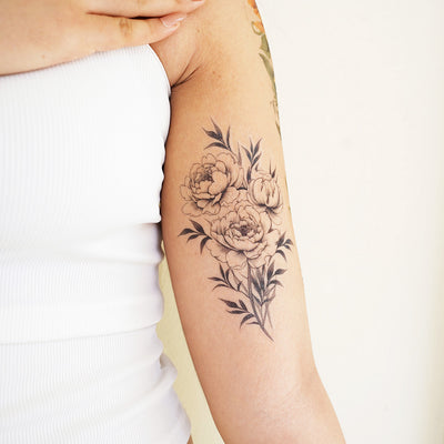 Gentle Peony Tattoo