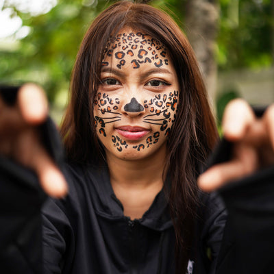 Leopard Spots Face Tattoos SET