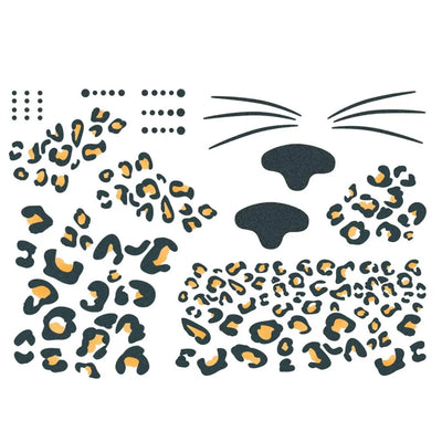 Leopard Spots Face Tattoos SET