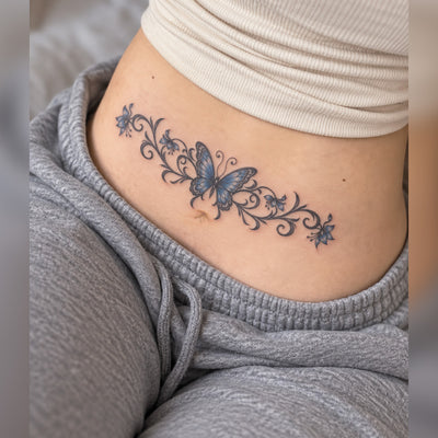 Butterfly Lower Back Tattoo