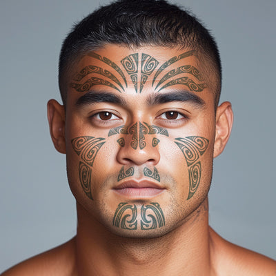 Maori Face Tattoo Set