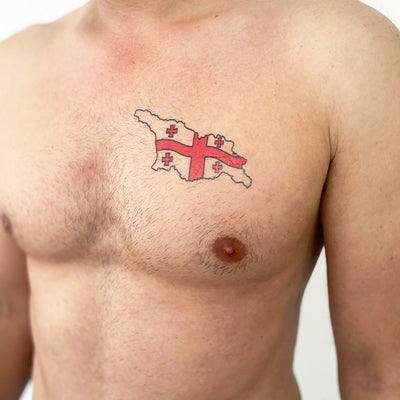 Merab Dvalishvili Flag Tattoo
