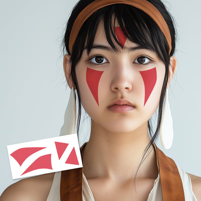 Princess Mononoke Face Tattoos (Set of 2)