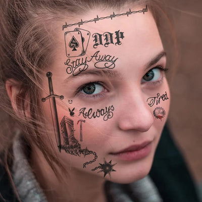 post malone temporary face tattoos
