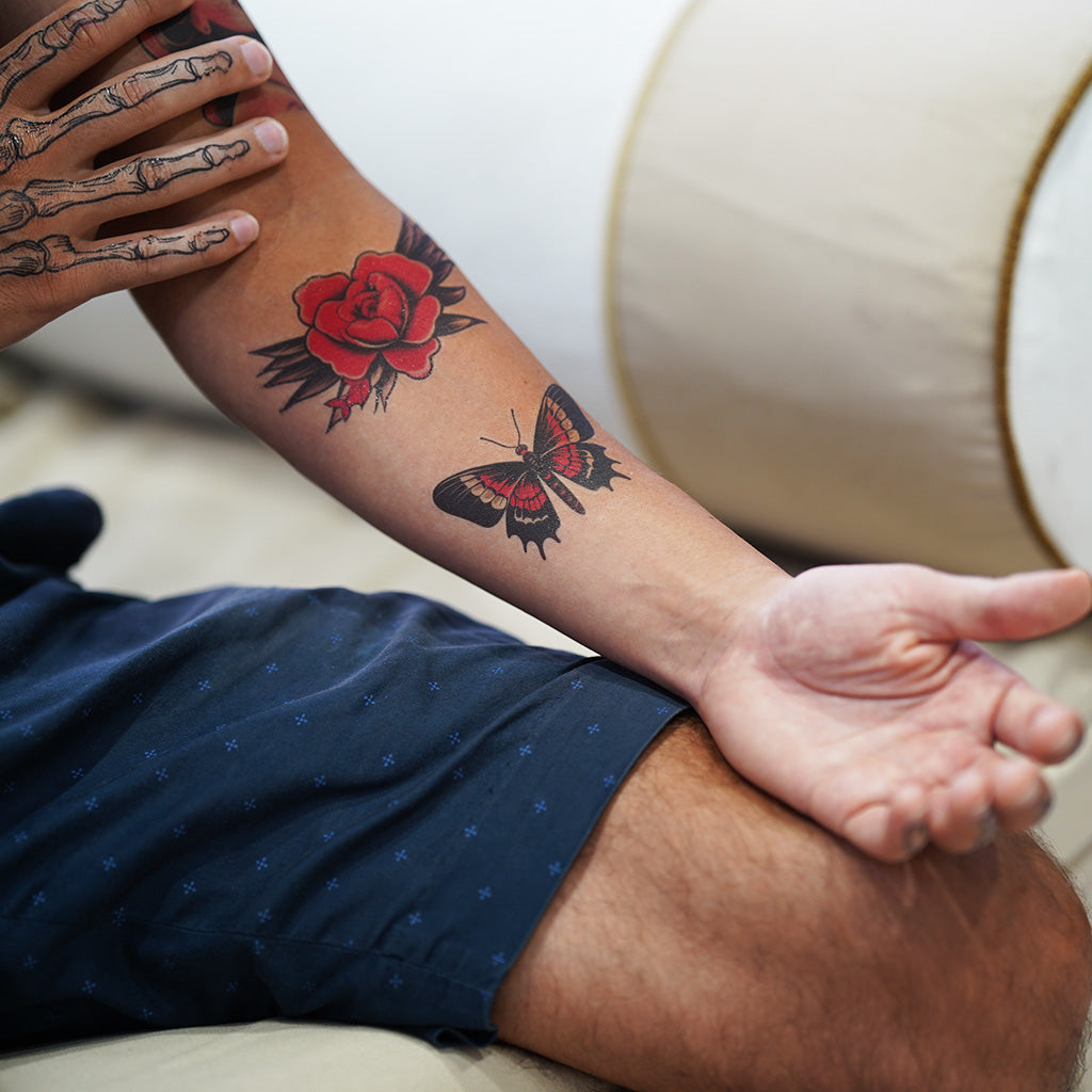 Temporary Tattoo Big Size Red Dragon Fake Sticker Men Women Arm Back Body  Art | eBay