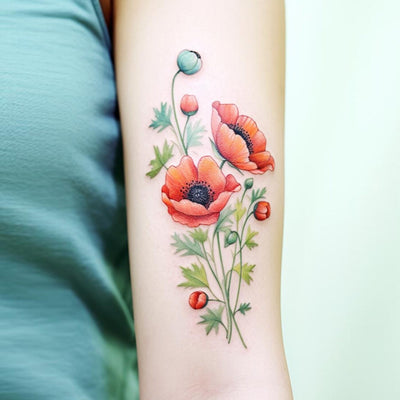 Poppy Flower Tattoo