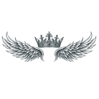 Crowned Wings Tattoo