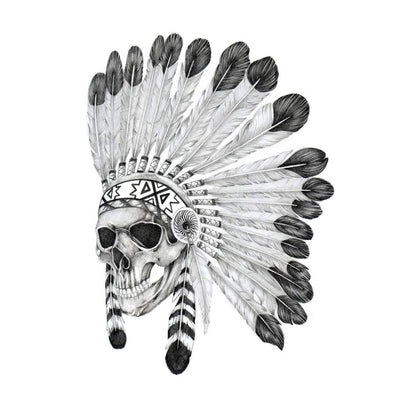 dead indian warchief temporary tattoo