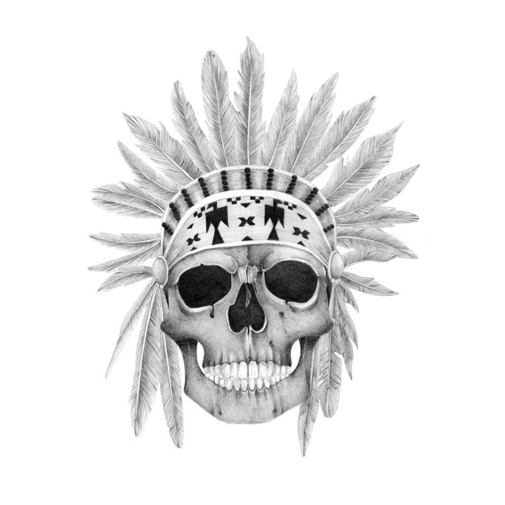 dead indian temporary tattoo