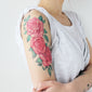 Large Colorful Roses Tattoo