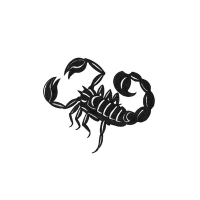 blackwork scorpion tattoo