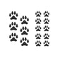 Dog & Puppy Paws Tattoo Set