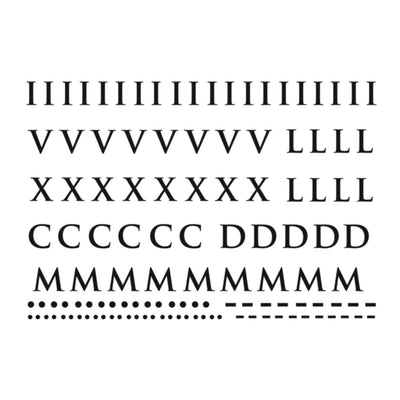 roman numerals temporary tattoo set