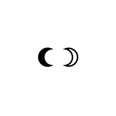 Crescent Moon Tattoo (Set of 2)