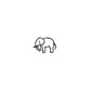 Minimalist Elephant Tattoo (Set of 2)