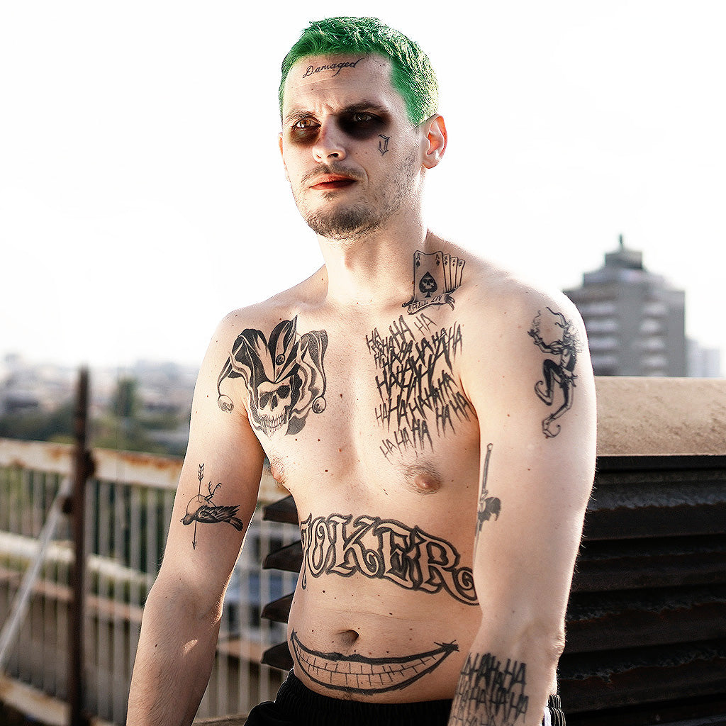 Buy Joker Suicide Squad Fake Tattoos Halloween Dress Up Online in India   Etsy