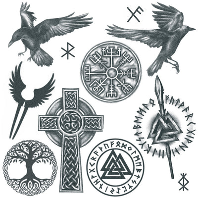 viking tattoo set