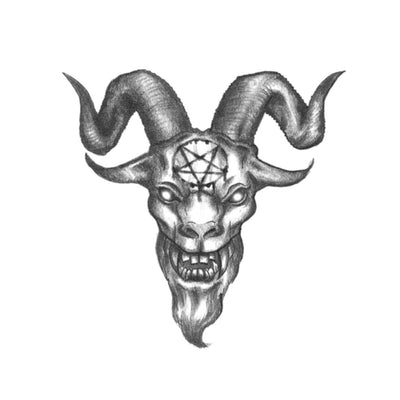 goat demon head tattoo