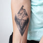 hipster triangle scenery tattoo