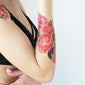 peony floral tattoo