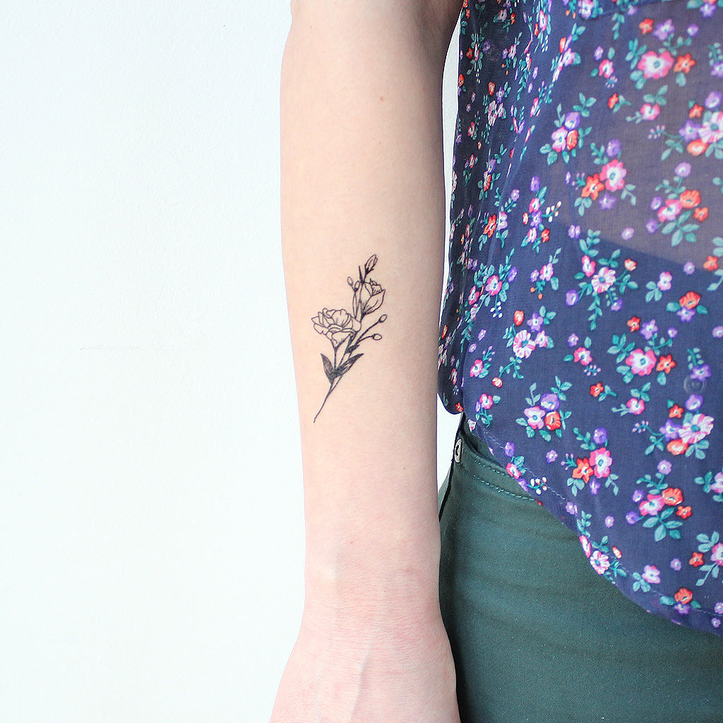 Flower Bouquet Nº3 Temporary Tattoo by Harmlessberry - Set of 3 – Little  Tattoos