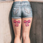 back thigh bow tie temporary tattoo