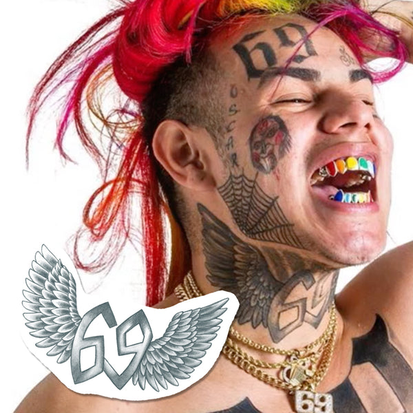 6ix9ine (Tekashi69) Temporary Neck Tattoo – TattooIcon