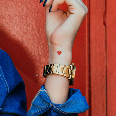 hearts wrist tattoo