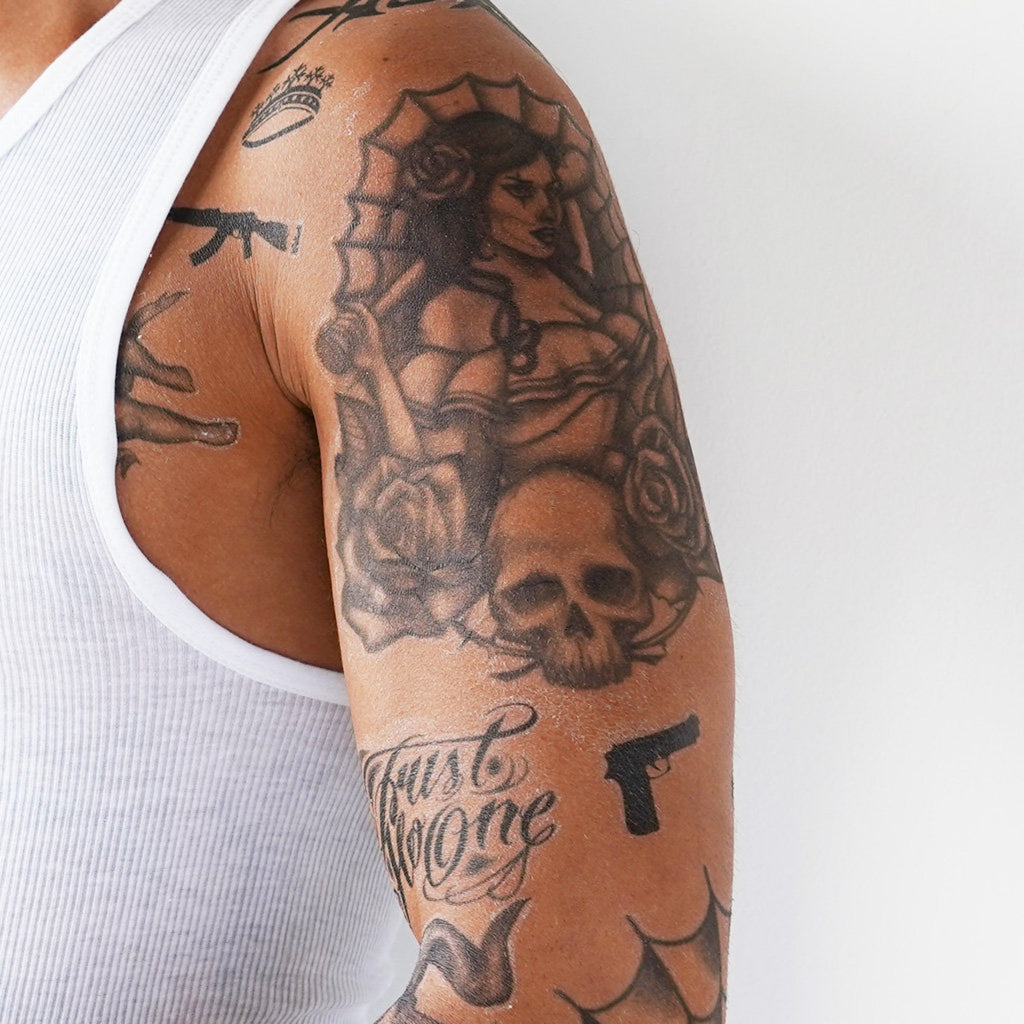 Ghost face killer tattoo idea | TattoosAI
