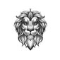 Dotwork Lion Head Tattoo