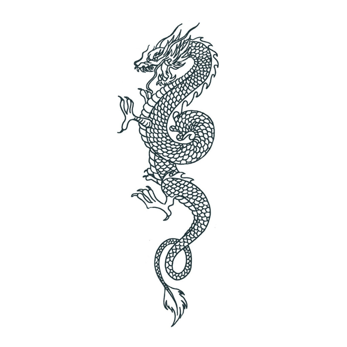 Large Oriental Dragon Temporary Tattoo TattooIcon