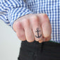 small anchor finger tattoo