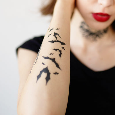bats silhouette tattoo
