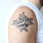 dotwork rose tattoo