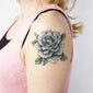 vintage blue rose temporary tattoo