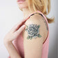 traditional blue rose temporary tattoo
