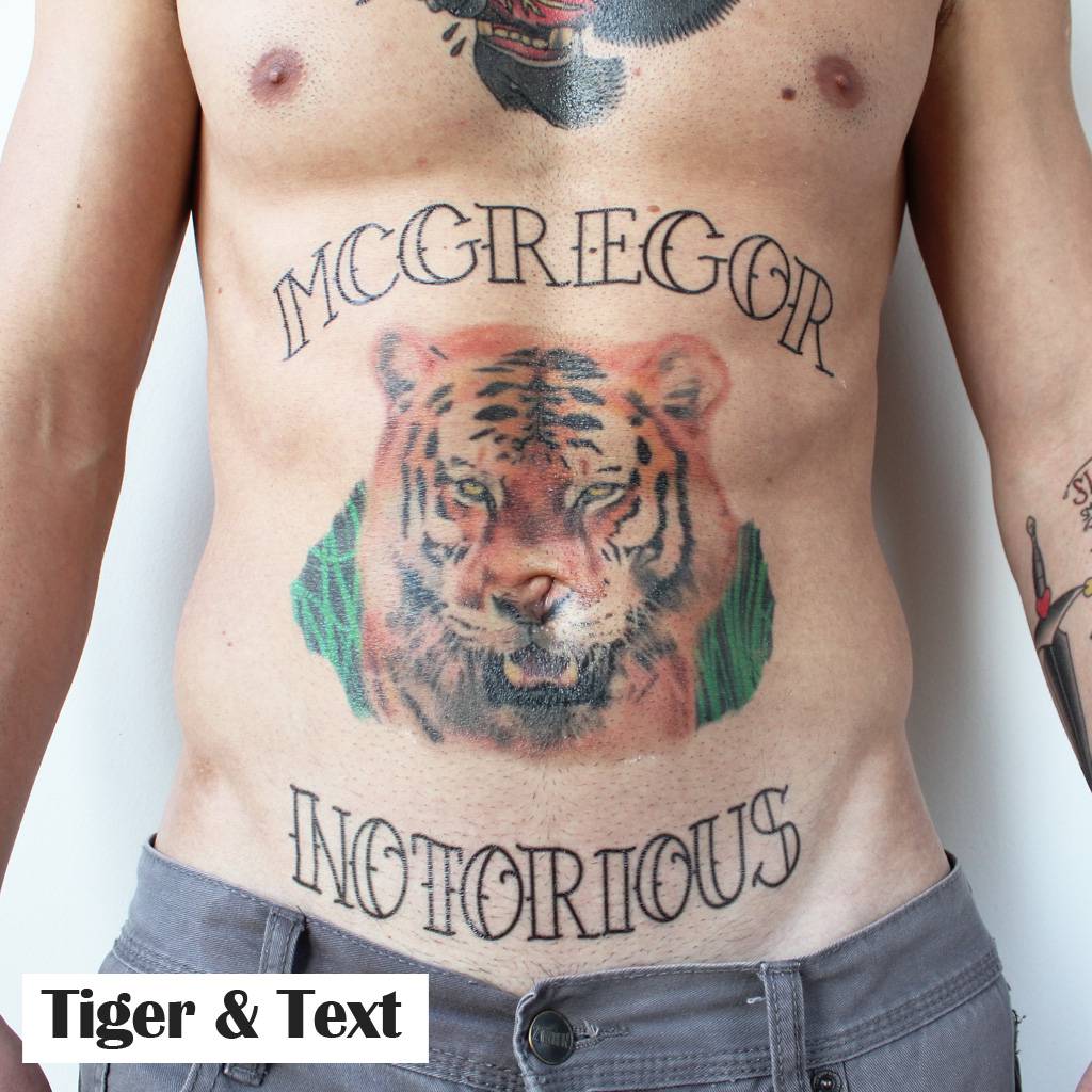 conor mcgregor tiger temp tattoo