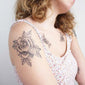 rose linework temporary tattoo