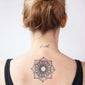 mandala floral back tattoo