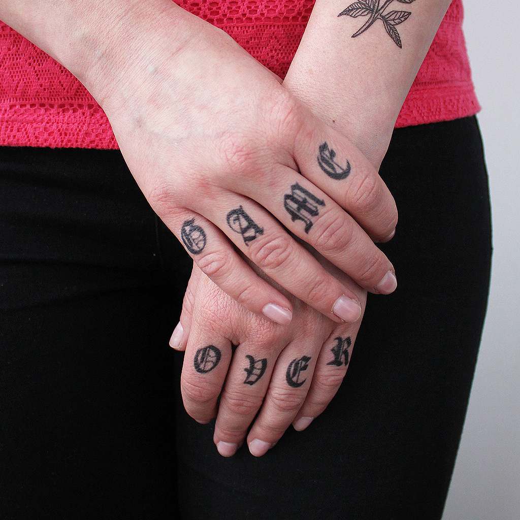 game over knuckle temporary tattoo