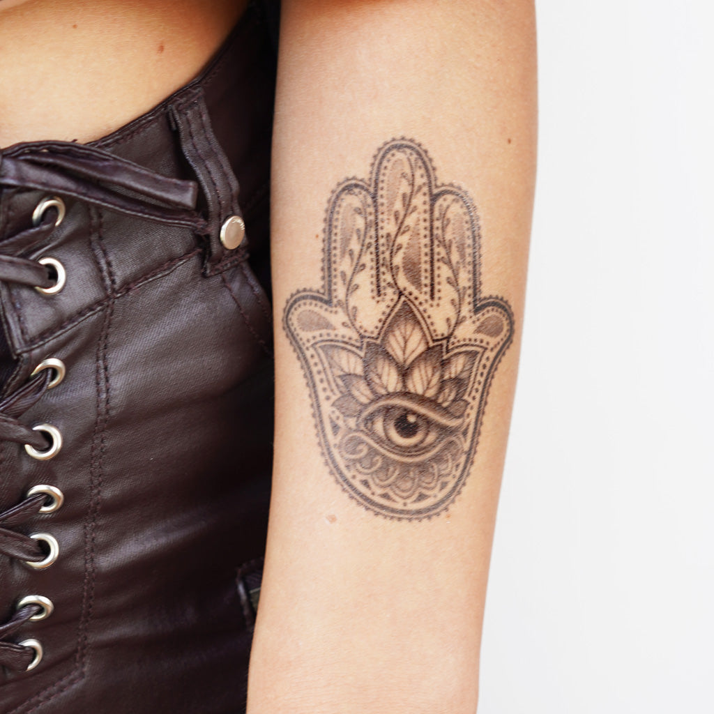 hamsa hand temporary tattoo