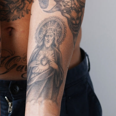 Sacred Heart Tattoo - Realistic Temporary Tattoos