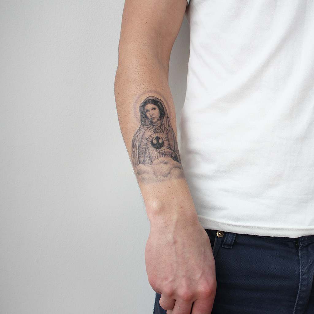 realistic leia temporary tattoo