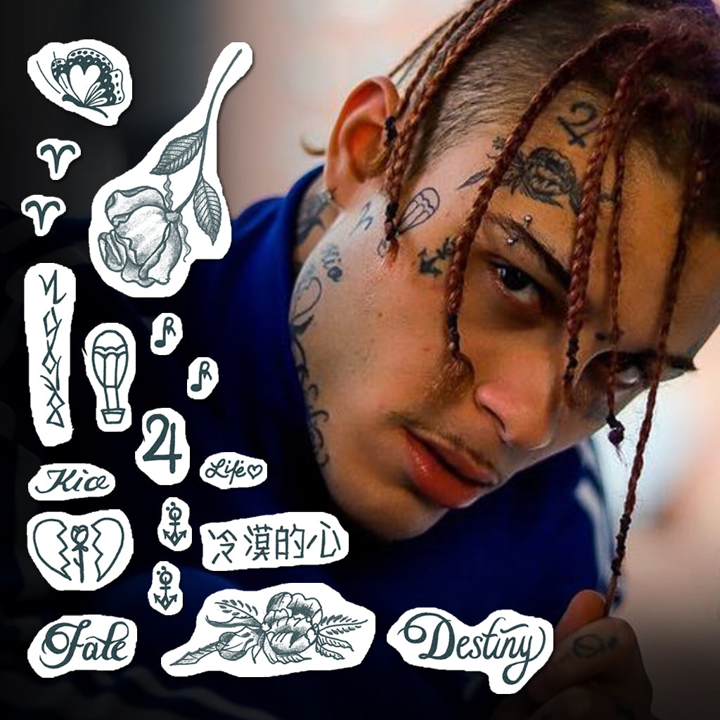 Lil Skies Temporary Face Tattoo Set Tattoo Icon TattooIcon