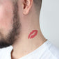 neck tattoo lips