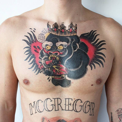 mcgregor gorilla temporary tattoo