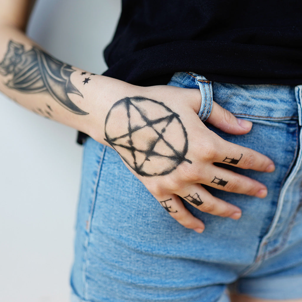 Large Pentagram Tattoo - Realistic Temporary Tattoos | Tattoo Icon –  TattooIcon