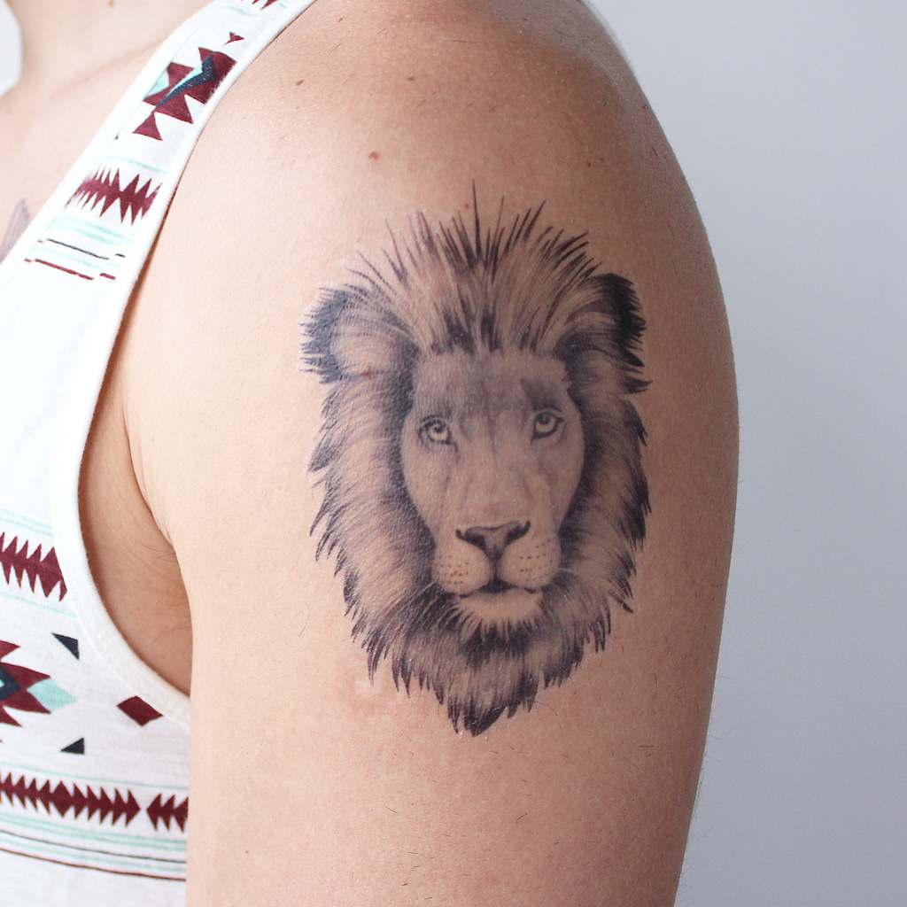 leo zodiac temporary tattoo