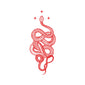 Red Boho Snake Tattoo