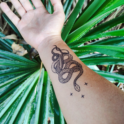 boho snake tattoo